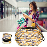 High Capacity Storage Bag Travel Single Shoulder Waterproof Shopping Bag Portable Folding Storage BagYellow Camouflage
