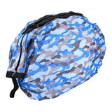 High Capacity Storage Bag Travel Single Shoulder Waterproof Shopping Bag Portable Folding Storage BagBlue Camouflage In Australia - Darrahopens