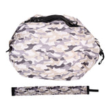 High Capacity Storage Bag Travel Single Shoulder Waterproof Shopping Bag Portable Folding Storage BagGray Camouflage