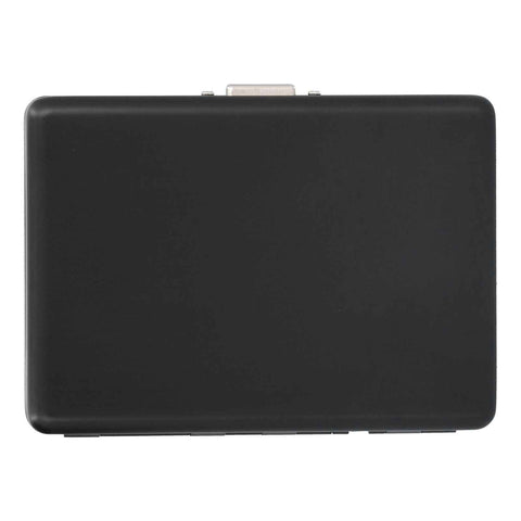 Fashionable Cigarette Case Brushed Aluminum Alloy Business Card Storage Box for Briefcase(Card Black Cigarette Box ) In Australia - Darrahopens