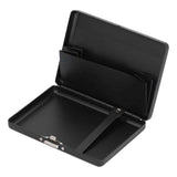 Fashionable Cigarette Case Brushed Aluminum Alloy Business Card Storage Box for Briefcase(Card Black Cigarette Box ) In Australia - Darrahopens
