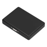 Fashionable Cigarette Case Brushed Aluminum Alloy Business Card Storage Box for Briefcase(Card Black Cigarette Box )