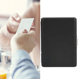 Fashionable Cigarette Case Brushed Aluminum Alloy Business Card Storage Box for Briefcase(Card Black Cigarette Box )