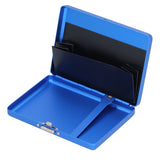 Fashionable Cigarette Case Brushed Aluminum Alloy Business Card Storage Box for Briefcase(Card Blue Cigarette Box ) In Australia - Darrahopens