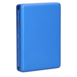 Fashionable Cigarette Case Brushed Aluminum Alloy Business Card Storage Box for Briefcase(Card Blue Cigarette Box )