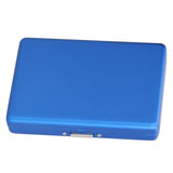 Fashionable Cigarette Case Brushed Aluminum Alloy Business Card Storage Box for Briefcase(Card Blue Cigarette Box )