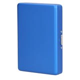 Fashionable Cigarette Case Brushed Aluminum Alloy Business Card Storage Box for Briefcase(Card Blue Cigarette Box )