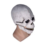 Scary Skull Mask with Movable Jaw Flexible Latex Halloween Costume Party Props Cosplay AccessoryWhite In Australia - Darrahopens
