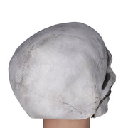 Scary Skull Mask with Movable Jaw Flexible Latex Halloween Costume Party Props Cosplay AccessoryWhite
