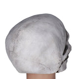 Scary Skull Mask with Movable Jaw Flexible Latex Halloween Costume Party Props Cosplay AccessoryWhite