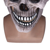 Scary Skull Mask with Movable Jaw Flexible Latex Halloween Costume Party Props Cosplay AccessoryDark Gray