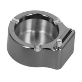 Cigarette Ashtray Stainless Steel Match Lighter Cigarette Ashtray for Home Office DecorationBlack