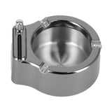 Cigarette Ashtray Stainless Steel Match Lighter Cigarette Ashtray for Home Office DecorationBlack