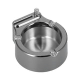 Cigarette Ashtray Stainless Steel Match Lighter Cigarette Ashtray for Home Office DecorationBlack