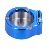 Cigarette Ashtray Stainless Steel Match Lighter Cigarette Ashtray for Home Office DecorationBlue In Australia - Darrahopens