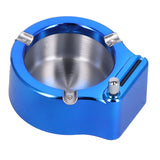 Cigarette Ashtray Stainless Steel Match Lighter Cigarette Ashtray for Home Office DecorationBlue