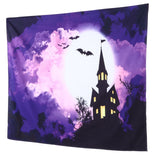 Halloween Castle Pattern Tapestry Wall Hanging Carpet Photography Background Home Party Decoration200x150cm / 78.7x59.1in In Australia - Darrahopens