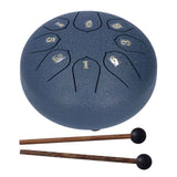 6in 8 Tones Tongue Drum with Mallets Music Book Musical Percussion Instruments for Meditation EntertainmentNavy Blue In Australia - Darrahopens