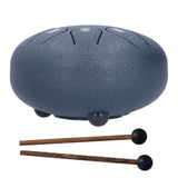 6in 8 Tones Tongue Drum with Mallets Music Book Musical Percussion Instruments for Meditation EntertainmentNavy Blue In Australia - Darrahopens
