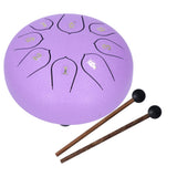 6in 8 Tones Tongue Drum with Mallets Music Book Musical Percussion Instruments for Meditation EntertainmentPurple