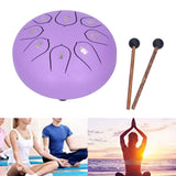 6in 8 Tones Tongue Drum with Mallets Music Book Musical Percussion Instruments for Meditation EntertainmentPurple