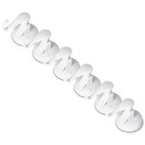 6PCS Strong Vacuum Wall Hook Towel Hook Plastic Self Adhesive Suction Cup for Kitchen Bathroom White