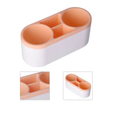 Hair Dryer Holder Wall Mounted Innovative Multifunctional Hair Tool Organizer with Stickers for Home Hotel BathroomOrange