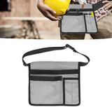 Unilateral Waist Hanging Tool Bag Wear Resistant Oxford Cloth Adjustable Tools Organizer for GardenGrey