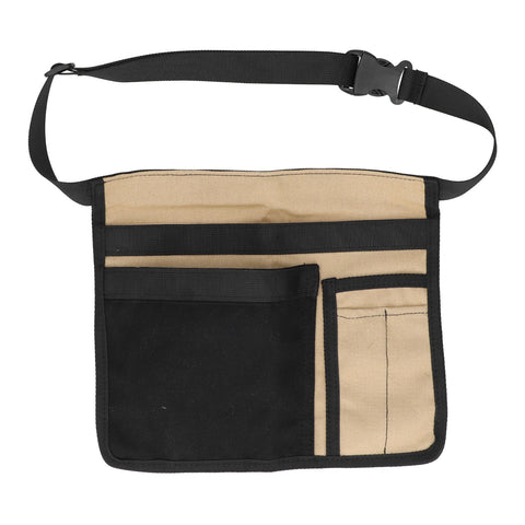 Unilateral Waist Hanging Tool Bag Wear Resistant Oxford Cloth Adjustable Tools Organizer for GardenKhaki Black In Australia - Darrahopens