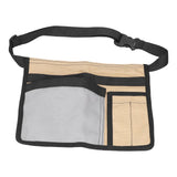 Unilateral Waist Hanging Tool Bag Wear Resistant Oxford Cloth Adjustable Tools Organizer for GardenKhaki Gray