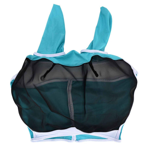 Breathable Horse Mask Universal Adjustable Elastic Mosquito Fly Repelling Veil Cover ProtectorGreen L 80x114x45cm / 31.5x44.9x17.7in In Australia - Darrahopens