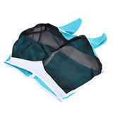Breathable Horse Mask Universal Adjustable Elastic Mosquito Fly Repelling Veil Cover ProtectorGreen L 80x114x45cm / 31.5x44.9x17.7in