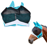 Breathable Horse Mask Universal Adjustable Elastic Mosquito Fly Repelling Veil Cover ProtectorGreen S 71x112x35cm / 28.0x44.1x13.8in