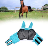 Breathable Horse Mask Universal Adjustable Elastic Mosquito Fly Repelling Veil Cover ProtectorGreen S 71x112x35cm / 28.0x44.1x13.8in