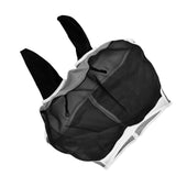Breathable Horse Mask Universal Adjustable Elastic Mosquito Fly Repelling Veil Cover ProtectorBlack S 71x112x35cm / 28.0x44.1x13.8in