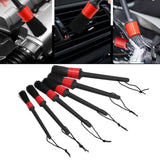 6Pcs Car Detailing Brushes Cleaning Brush Set for Wheels Tire Interior Exterior Air Vents Cleaning Tools Kit