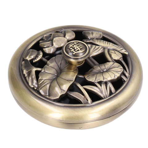 Coil Incense Burner Tray Vintage Incense Bowl Holder Metal Alloy for Living Room Bedroom Office368