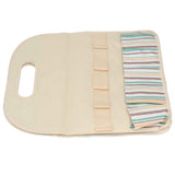 Garden Tool Bag Garden Tote Storage Bag with Multi Pockets Home Organizer for Indoor and Outdoor GardeningKhaki Stripe Stitching