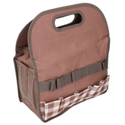Garden Tool Bag Garden Tote Storage Bag with Multi Pockets Home Organizer for Indoor and Outdoor GardeningCoffee Lattice Stitching In Australia - Darrahopens