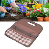 Garden Tool Bag Garden Tote Storage Bag with Multi Pockets Home Organizer for Indoor and Outdoor GardeningCoffee Lattice Stitching