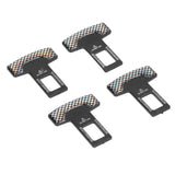 4PCS/Set Car Seat Safety Belt Stopper Buckles Alarm Canceler Carbon Fiber Aluminum Alloy Universal In Australia - Darrahopens
