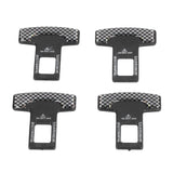 4PCS/Set Car Seat Safety Belt Stopper Buckles Alarm Canceler Carbon Fiber Aluminum Alloy Universal