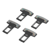 4PCS/Set Car Seat Safety Belt Stopper Buckles Alarm Canceler Carbon Fiber Aluminum Alloy Universal