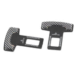 4PCS/Set Car Seat Safety Belt Stopper Buckles Alarm Canceler Carbon Fiber Aluminum Alloy Universal
