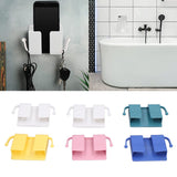 6pcs Wall Mount Phone Holder Self Adhesive Remote Control Storage Box Wall Beside Charging Phone Stand for Bedroom