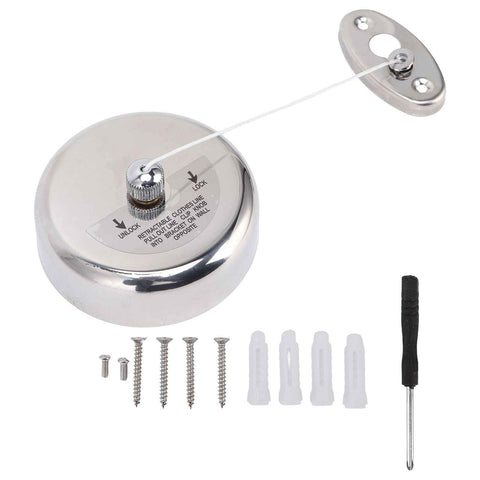 Clothesline 304 Stainless Steel Nylon Cord Space Saving Retractable 9ft/2.8m Indoor Clothesline In Australia - Darrahopens