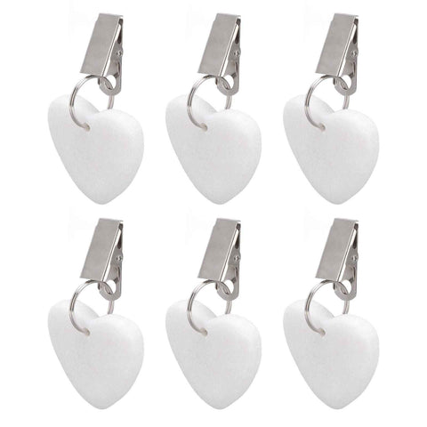 6Pcs Tablecloth Weights Marble Stainless Steel Small Size Waterproof Rustproof Durable Clip On Weights for Party PicnicHeart Shaped In Australia - Darrahopens