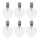 6Pcs Tablecloth Weights Marble Stainless Steel Small Size Waterproof Rustproof Durable Clip On Weights for Party PicnicHeart Shaped In Australia - Darrahopens