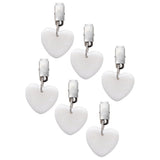 6Pcs Tablecloth Weights Marble Stainless Steel Small Size Waterproof Rustproof Durable Clip On Weights for Party PicnicHeart Shaped