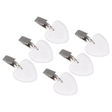 6Pcs Tablecloth Weights Marble Stainless Steel Small Size Waterproof Rustproof Durable Clip On Weights for Party PicnicHeart Shaped